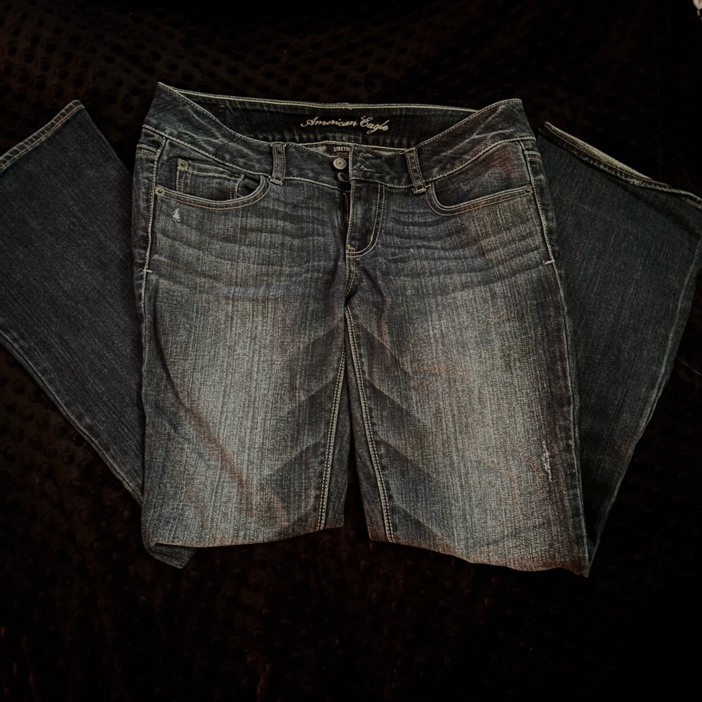 American Eagle Outfitters Women's Dark Blue Boot Cut Jeans